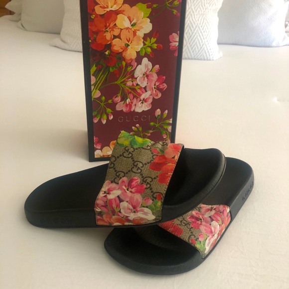 gucci floral slides nordstrom